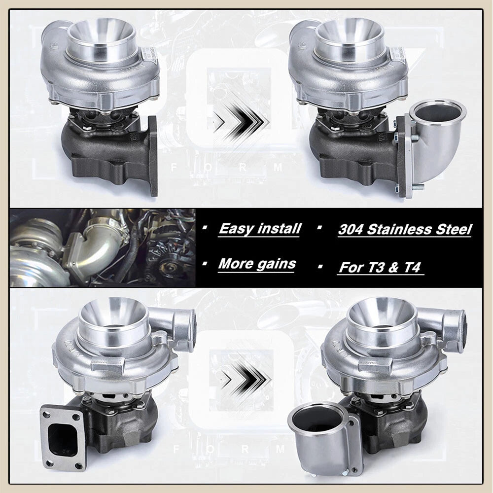 3" V Band 90 Degree Turbo Elbow Adapter Flange Clamp for T3 T4 (1980–1999)
