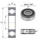 Deep Groove Ball Bearing 6302VV for Scooter Skateboard Wheel (15x42x13mm)