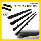 Set of 2 Front Rear Inner Door Glass Weatherstrip for 4Runner (2010–2024)