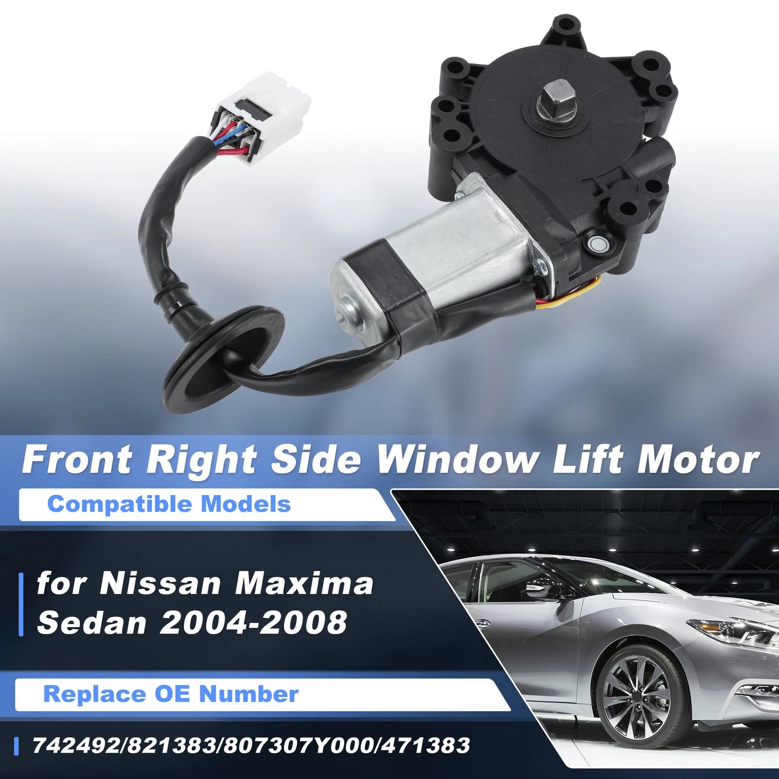 Front Right Power Window Motor 807307Y000 for Nissan Maxima Sedan (2004–2008)