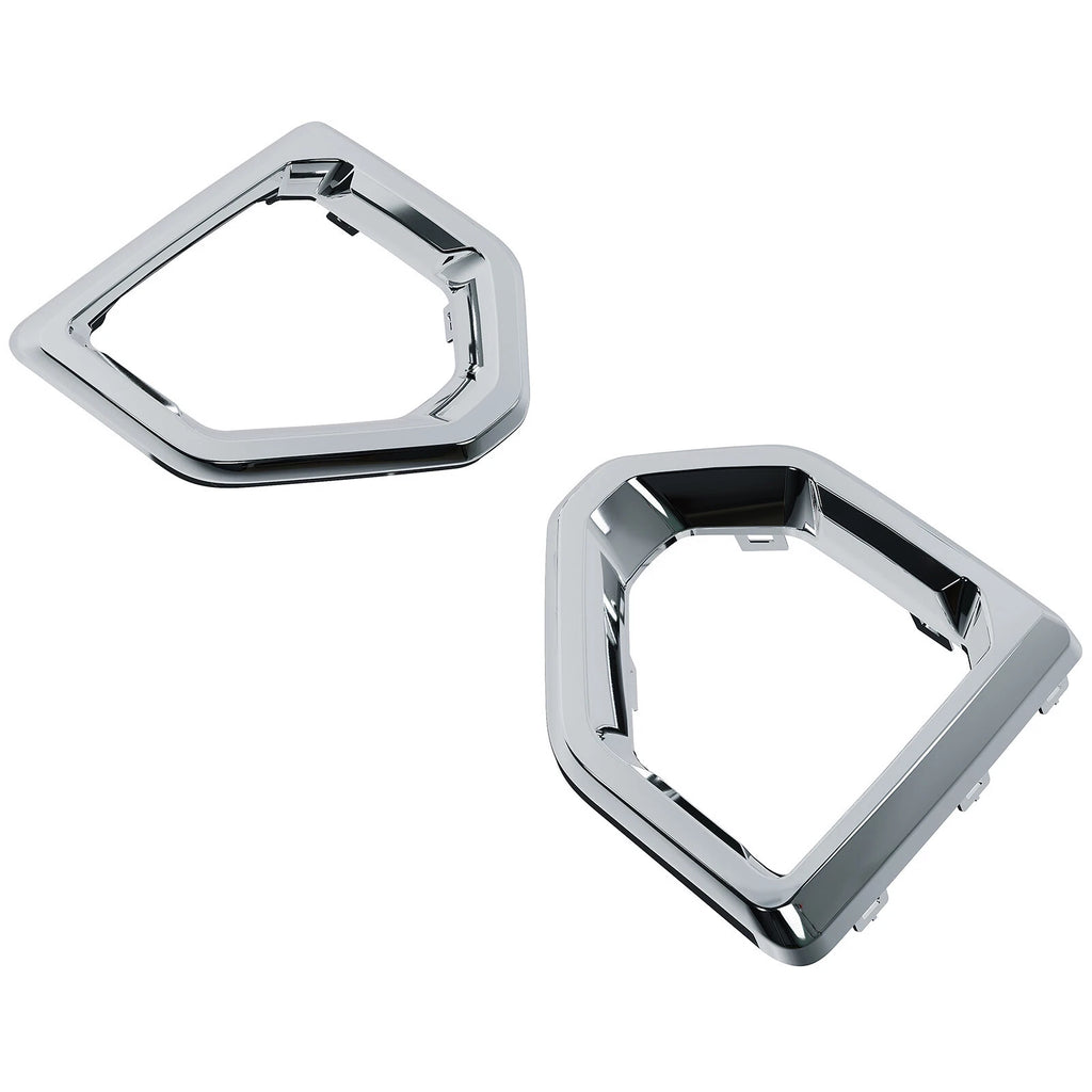 Set of 2 Front Fog Light Outer Bezel Covers for GMC Sierra Denali SLT (2019–2022) Chrome
