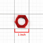 6AN Bulkhead Red Aluminum Anodized Nut Sealing Locking Fitting Adapter