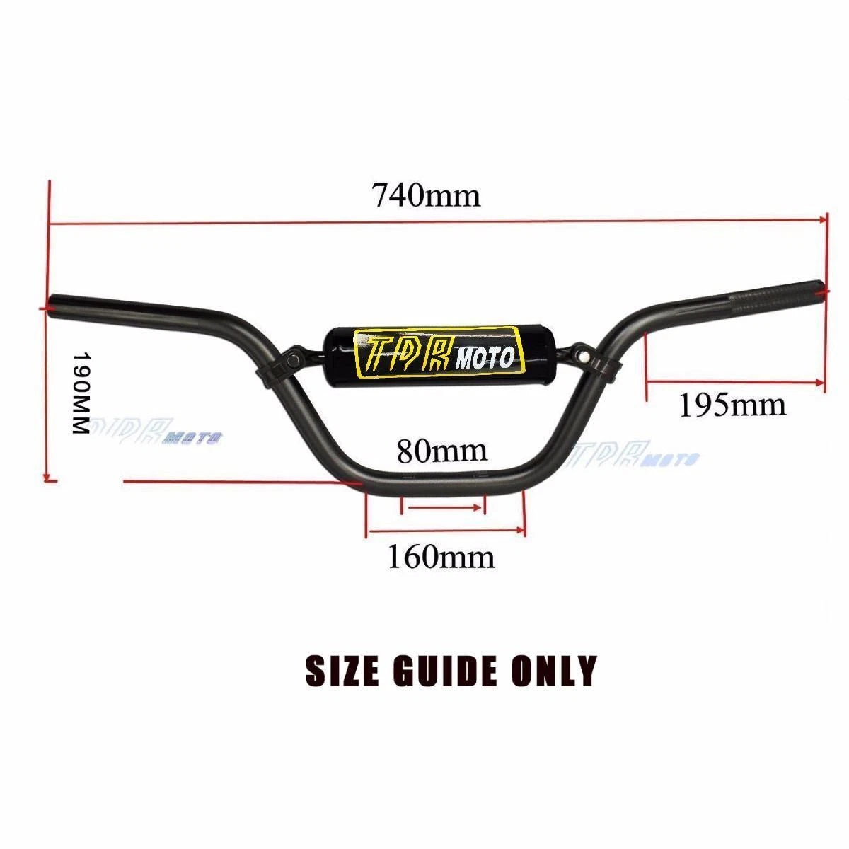 7/8" Racing Alloy Motorcycle Handlebars for Dirtbike ATV (Black, Blue, Red)