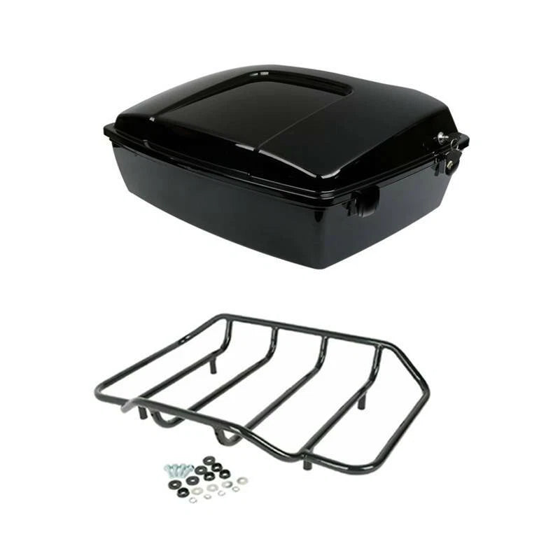 Black Chopped Trunk Top Rack for Harley Touring Electra Glide (1997–2013)