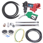 High Flow 20GPM 12V Fuel Transfer Pump w/ Automatic Nozzle for Gasoline