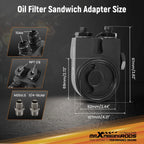 Universal Aluminum 30-Row Transmission Oil Cooler for British-Style Kit (2010–2019)