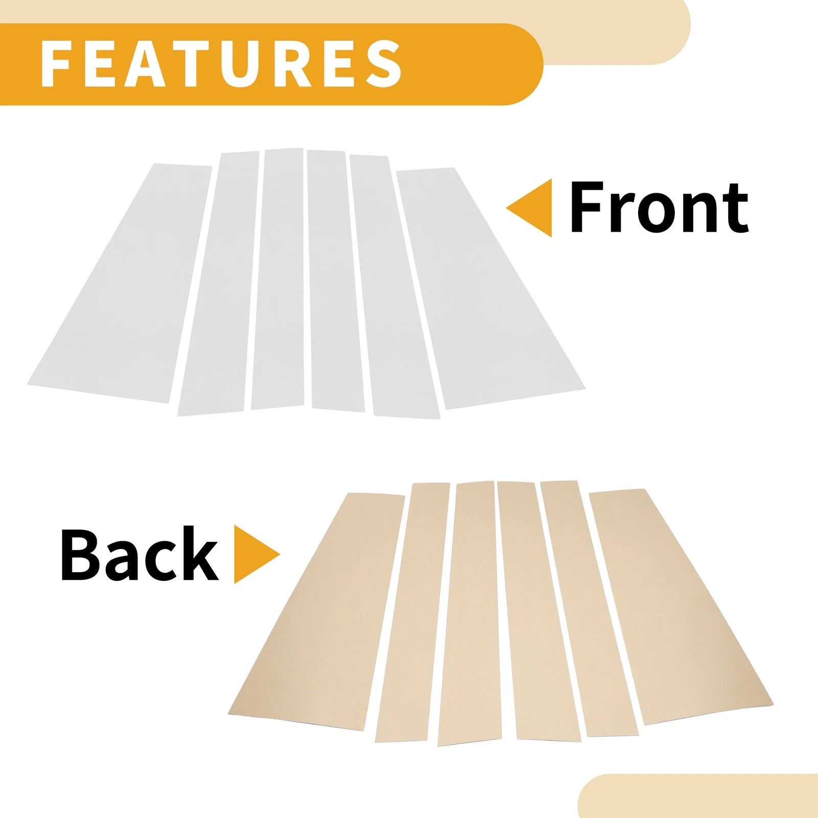 Set of 6 Door Pillar Window Trim for Toyota Sienta (2022–2024) Chrome