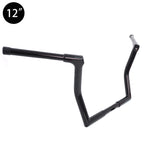 12" Black Ape Hanger Handlebar for Harley Touring 1986–2023 w/ Batwing