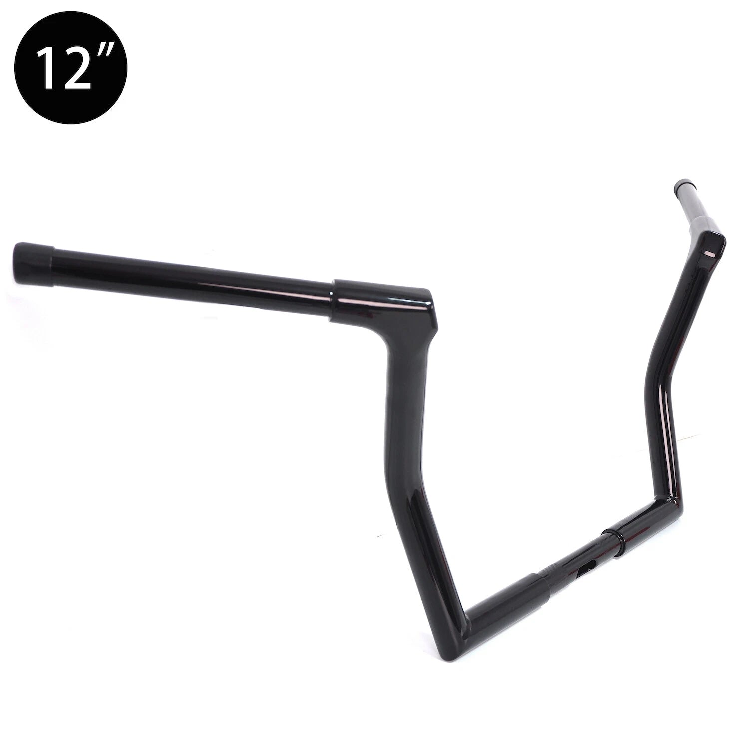 12" Black Ape Hanger Handlebar for Harley Touring 1986–2023 w/ Batwing