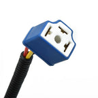 2x H4 9003 Ceramic Headlight Bulb-Socket-Plug Adapter Connector Wiring Harness