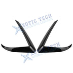Black Front Fog Light Eyebrow Trim Spoiler Cover for Tesla Model 3 (2017-2023)