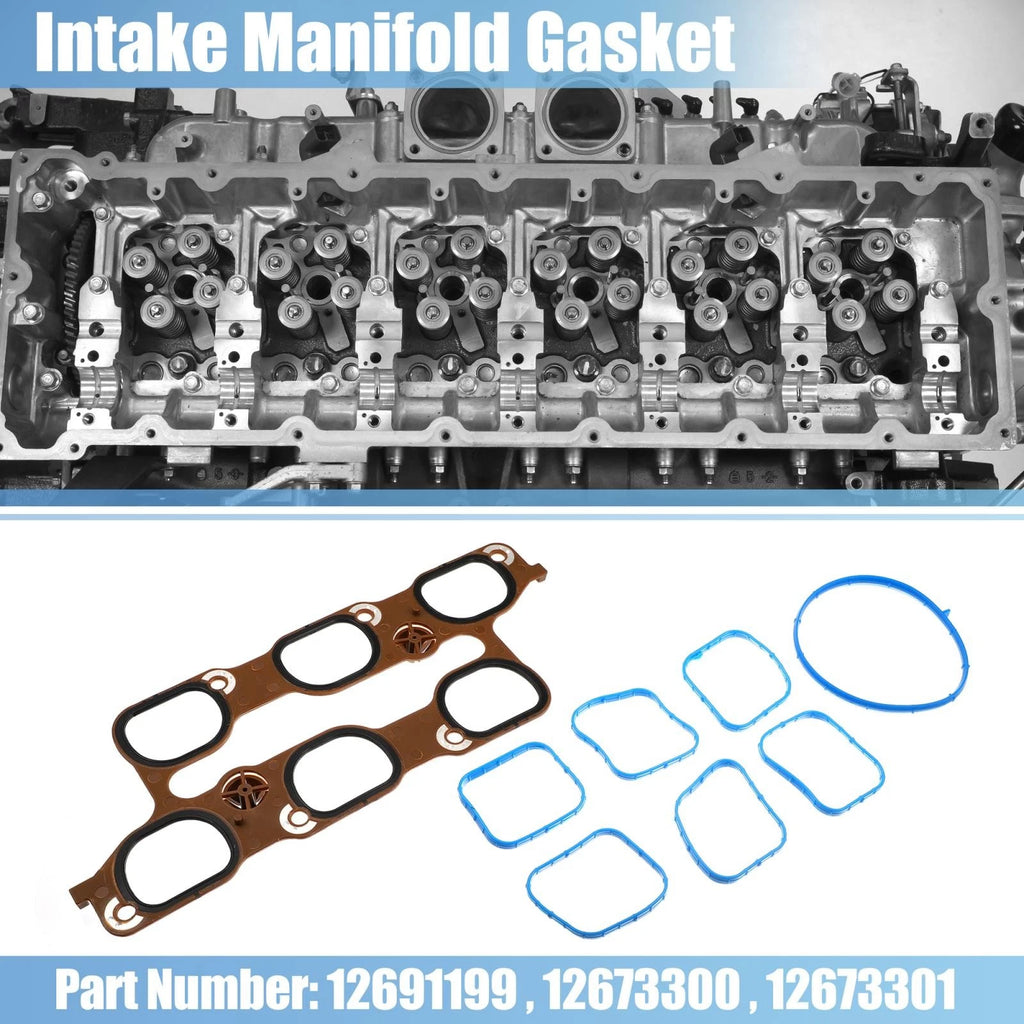 Engine Intake Manifold Upper Lower Gasket Set for GMC Buick 