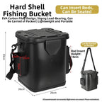 EVA Fishing Bucket for Boating Trips - Lightweight Hard Shell Pail