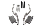 2.5" Dual Exhaust Kit for GM A Body (1964–1972) - 2 Chamber, Rear Exit, Black Tip