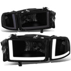 LED DRL Headlight Lamps for Dodge Ram Truck (1994–2002) Smoked Housing