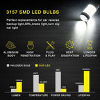 2X AUXITO 3157 3156 LED Bulbs for Various Vehicles (EXC)