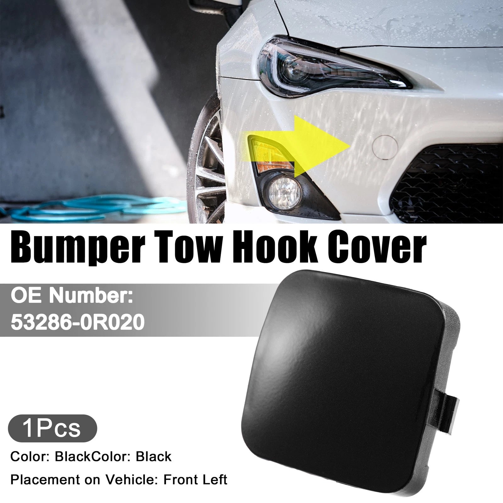 Tow Hook Cover Cap for Toyota RAV4 (2013–2018) - Black