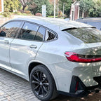 Carbon Style Rear Window Louver Shutter Vent Cover for BMW X4 (2018–2024)