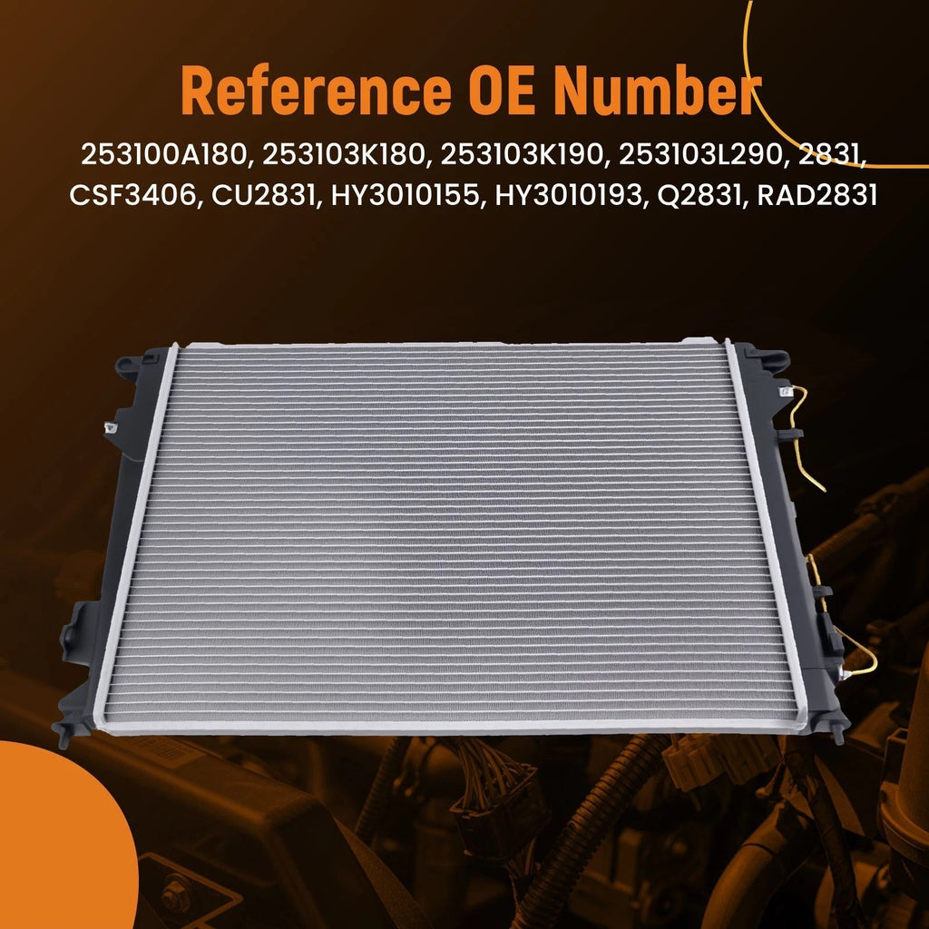 Coolant Radiator for Kia Optima, Magentis, Hyundai Sonata, Azera (2006–2010) CU2831