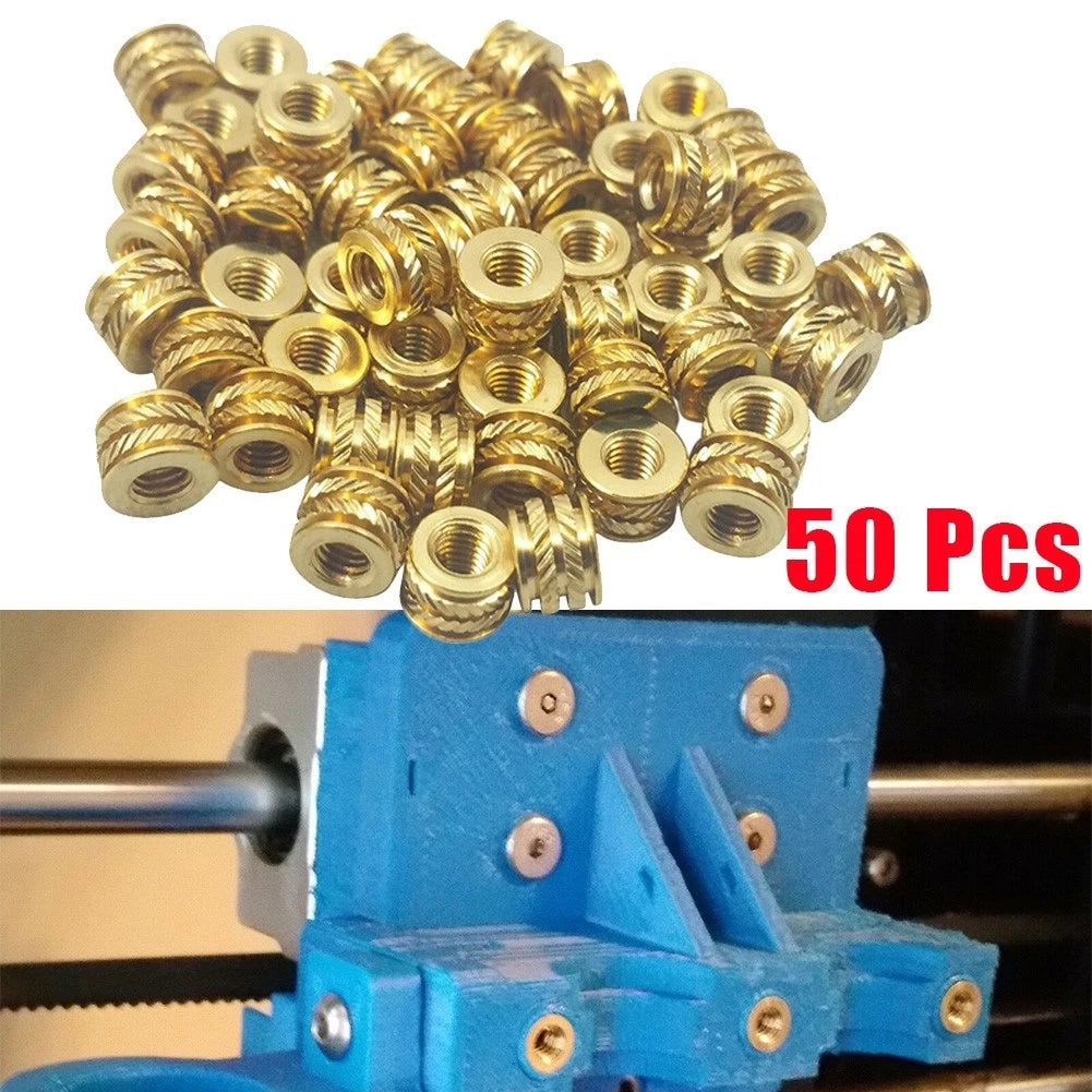 Set of 4 Brass Threaded Screw Inserts M3-0.5 for Automotive Applications