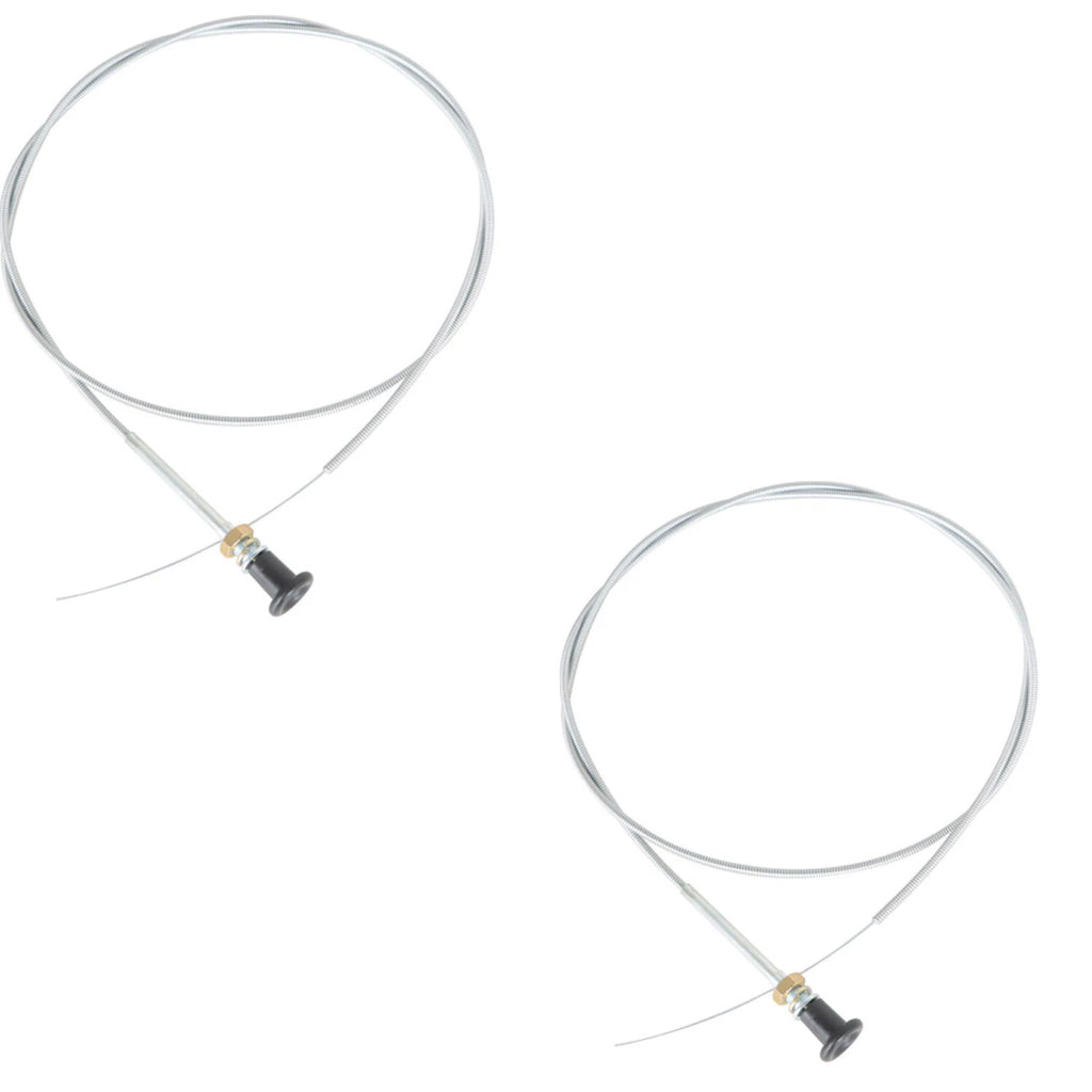 Set of 2 Rotary Push Pull Choke Cables 63" for Universal Applications
