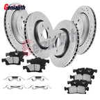 Set of 4 Disc Rotors and Pads for Jeep Grand Cherokee Dodge Durango (2011–2020)