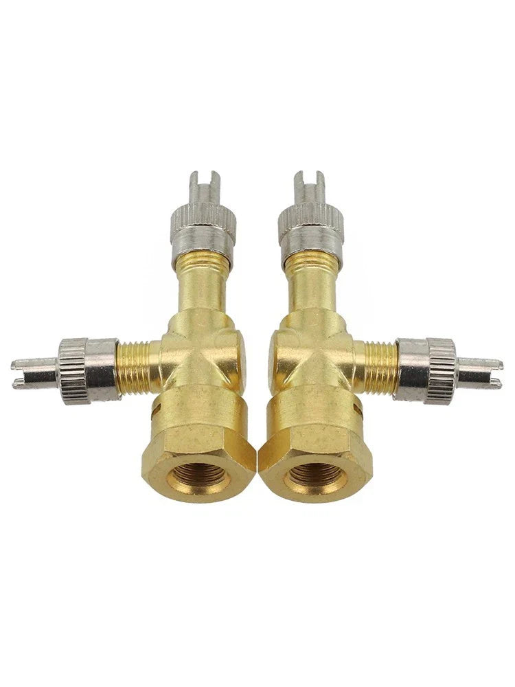 TPMS Valve Tee Adapter / Pack of 2 / Long lasting for Motorcycles and Cars