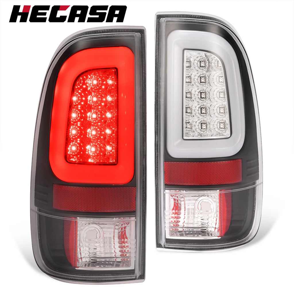 Set of 2 Chrome LED Tube Tail Lights for Ford F250 F350 F450 SD SuperDuty (2008–2016)