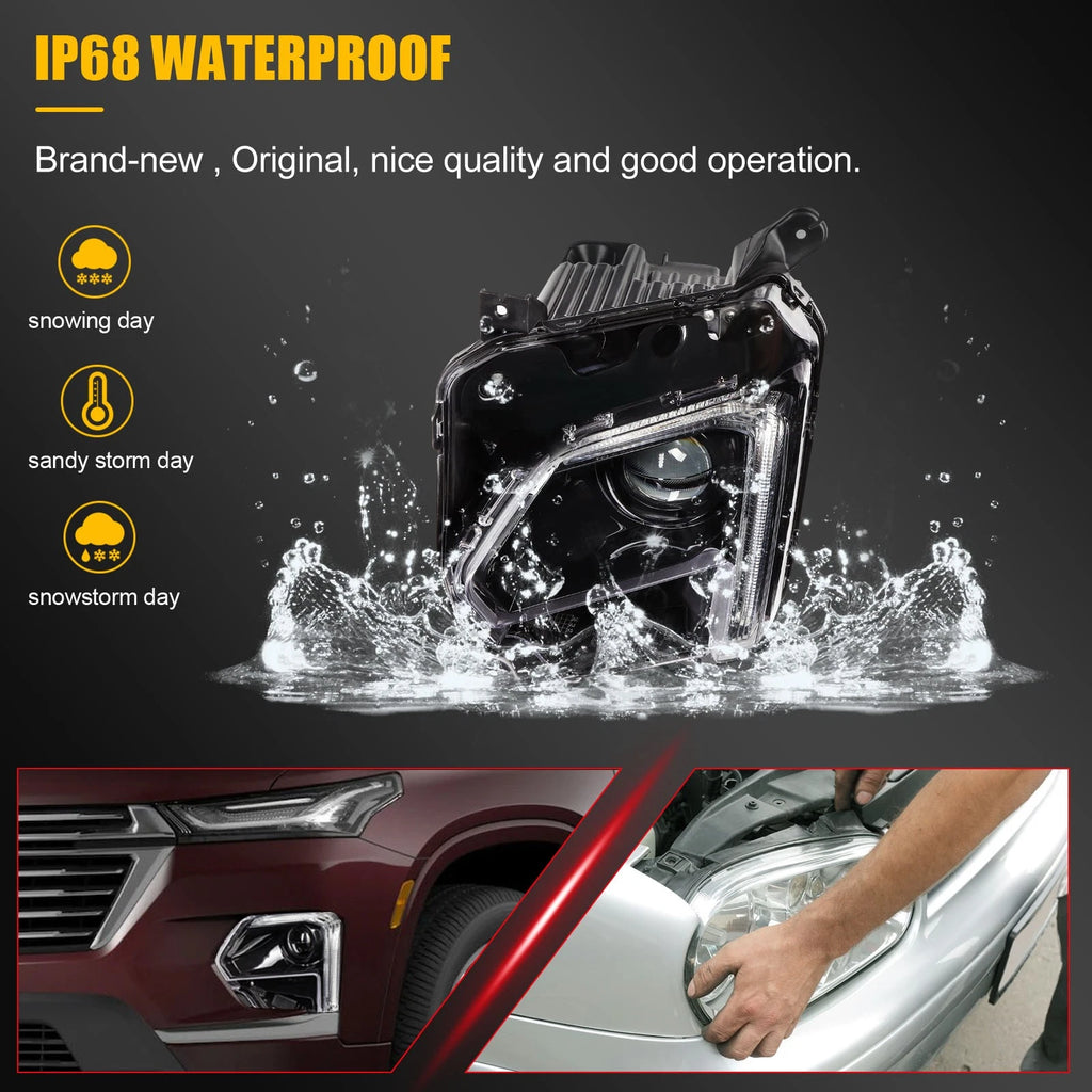LED Headlights with Projector for Chevy Traverse (2022–2024)