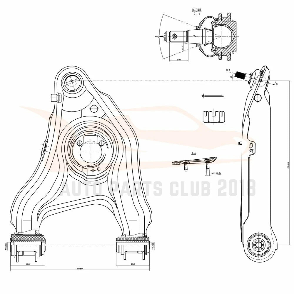 10pcs Control Arms Kit for Ford Expedition (1997–2002) RWD