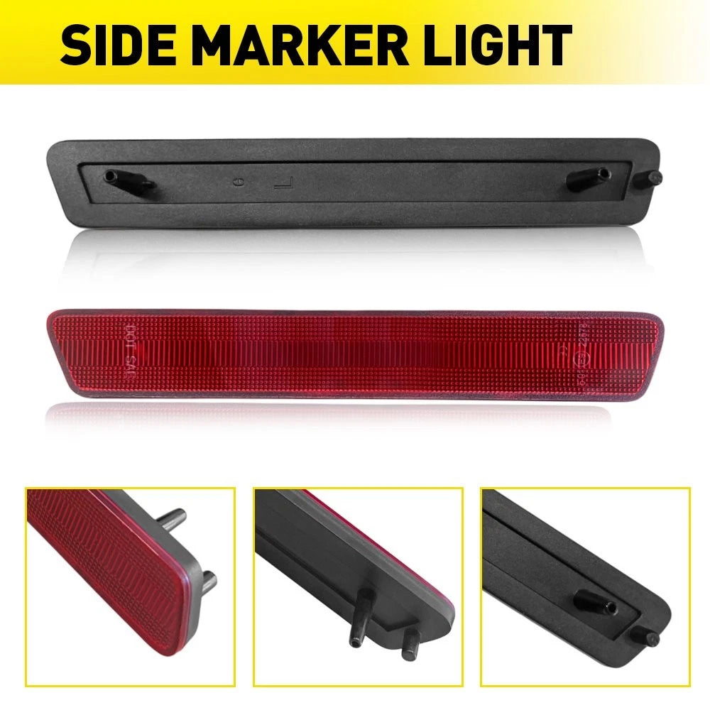 2X Rear Side Marker Light Covers for Ford Mustang (1999–2004) Red Lens EPY