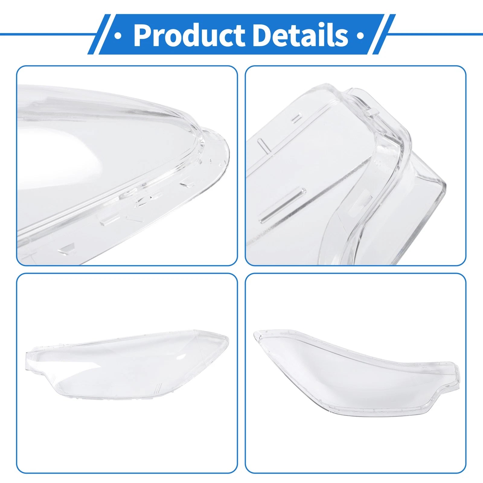 1 Pcs Headlight Lens Cover for Kia Forte (2013–2015) PC Clear