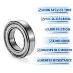 6007ZZ Deep Groove Ball Bearing for Scooter Skateboard Wheel (35x62x14mm)