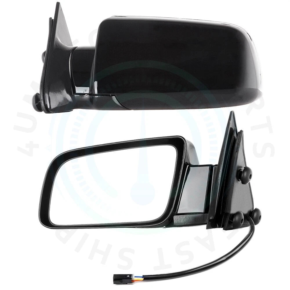 2X Power Side Mirrors for Chevy Tahoe GMC Yukon (1995–1998) Black
