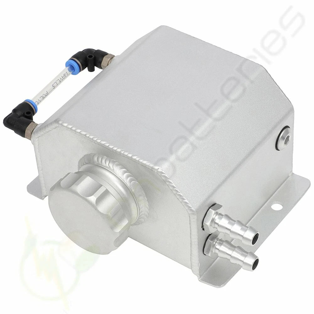 1L Silver Radiator Coolant Overflow Bottle Recovery Tank for Universal