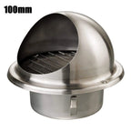 Stainless Steel 80mm Bull Nose Round External Louvre Vent for