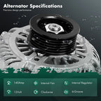 Alternator 140Amp for Pontiac GTO 5.7L V8 (2004) AMT0140 A3TA7991 11096