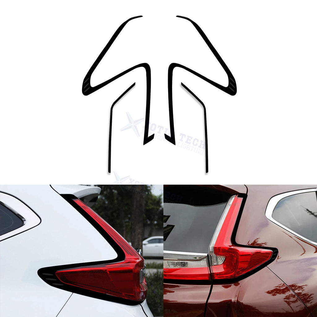 Black Rear Taillight Cover Trims for Honda CR-V (2017–2022)