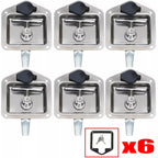 Set of 6 Trailer Door Latch T-Handle Locks for RV Truck Tool Box