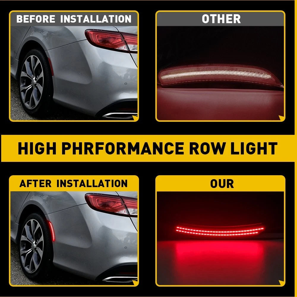 2pc Smoked LED Side Marker Lights for Chrysler 200 (2015–2017)