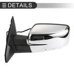 Tow Mirrors for Dodge Ram 1500 with Turn Signal Lights Silver Tone (2009-2018)