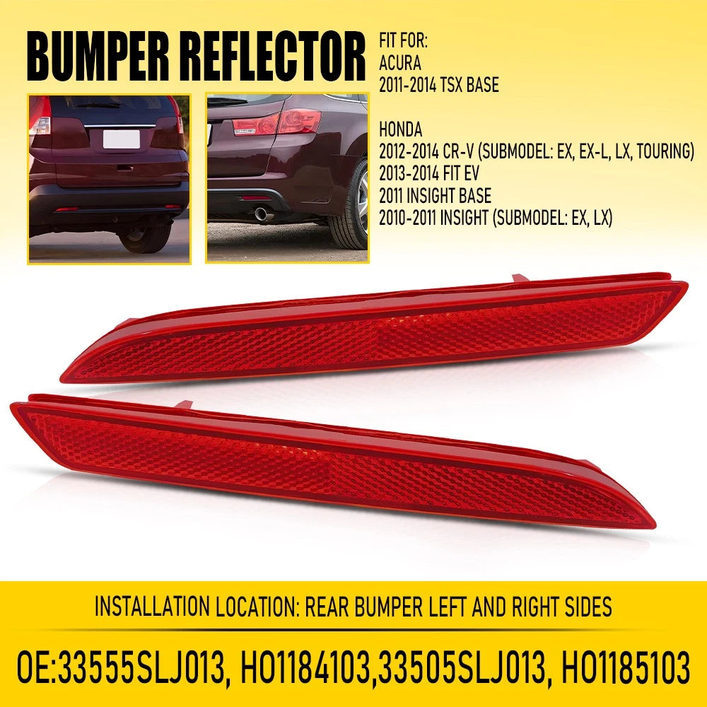 Rear Reflector Bumper Light for Honda CR-V (2012–2014)