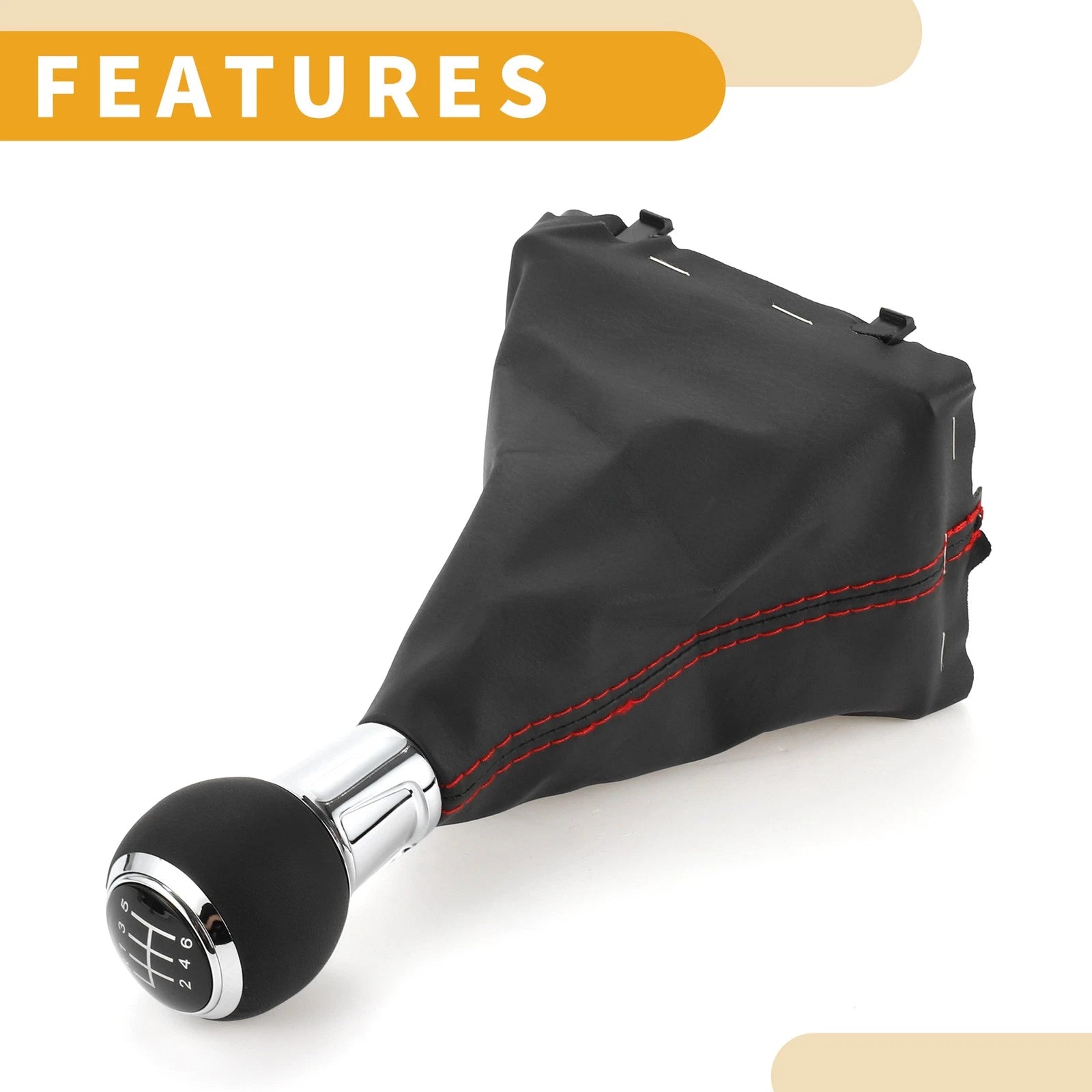 6 Speed Manual Gear Shifter Knob with Cover for Audi A3 (2013–2020)