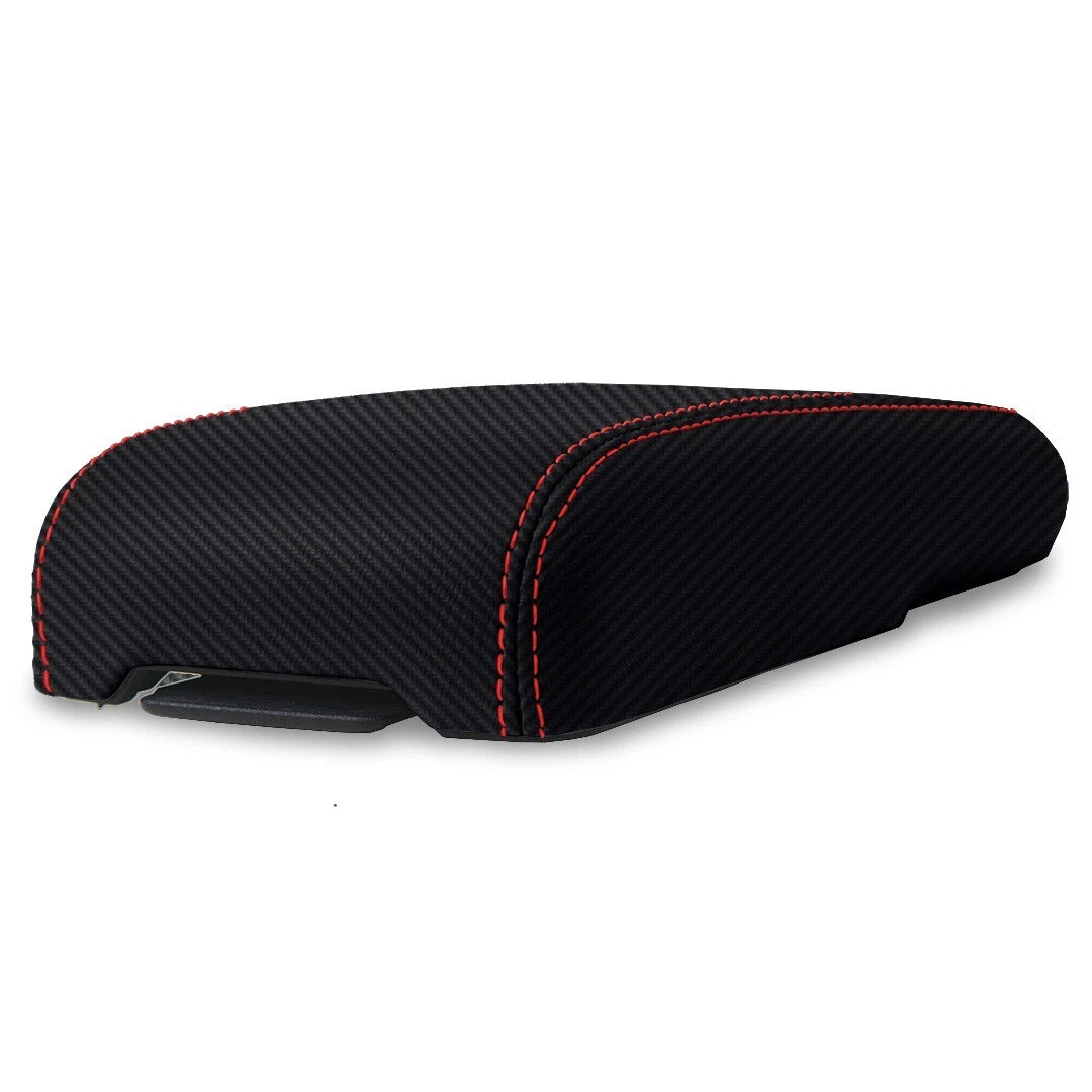 Console Armrest Cover for Chevrolet Colorado (1995–2005) Carbon Red Stitch