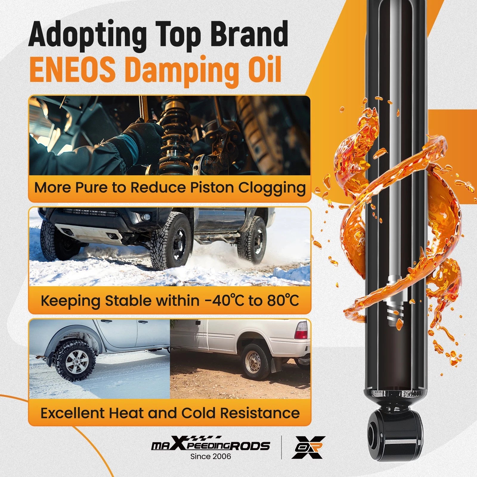 Pair Rear Struts Shocks for Ford Focus RS ST (2013–2018) 5678