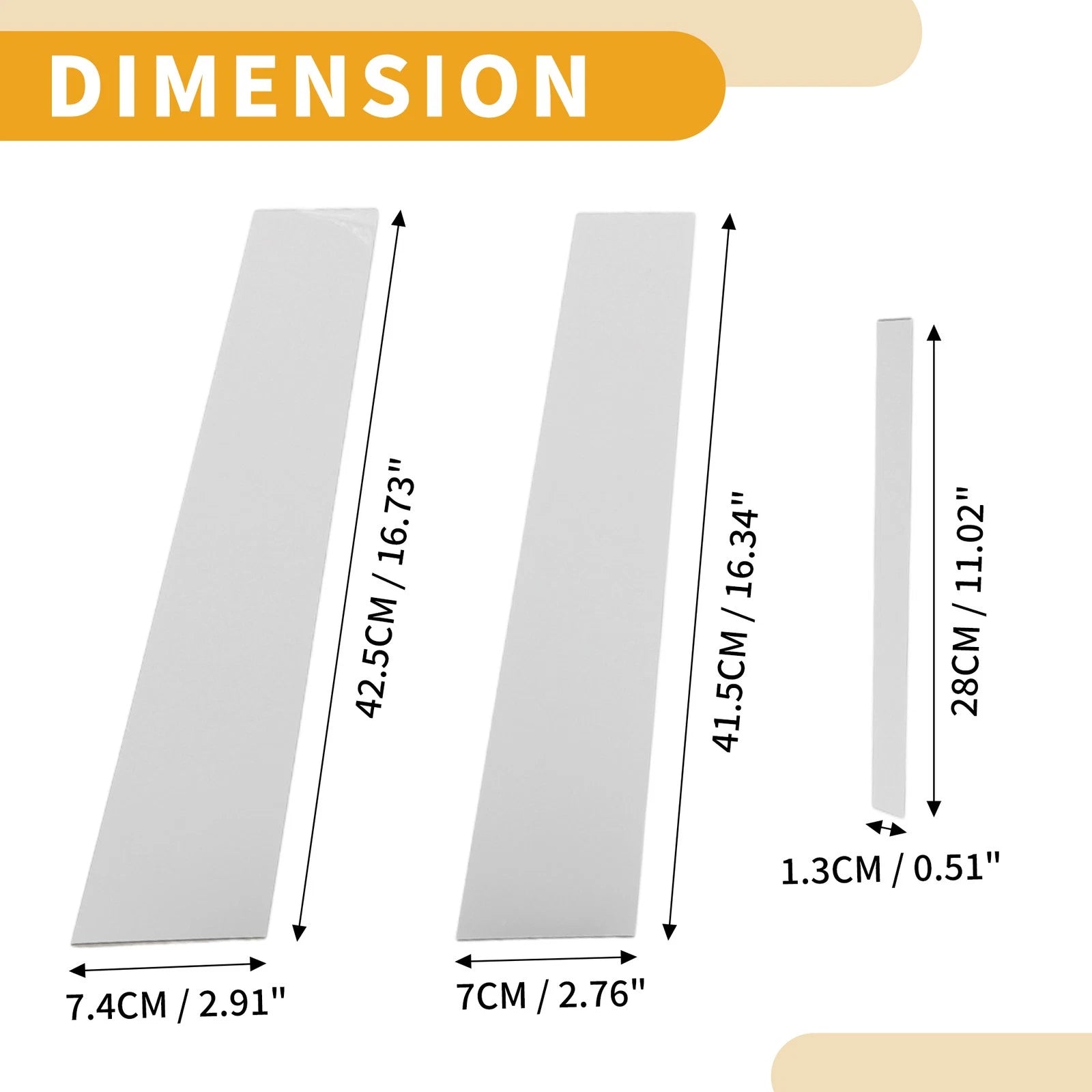 Set of 6 Chrome Window Trim Covers for Toyota Camry (2006–2011)