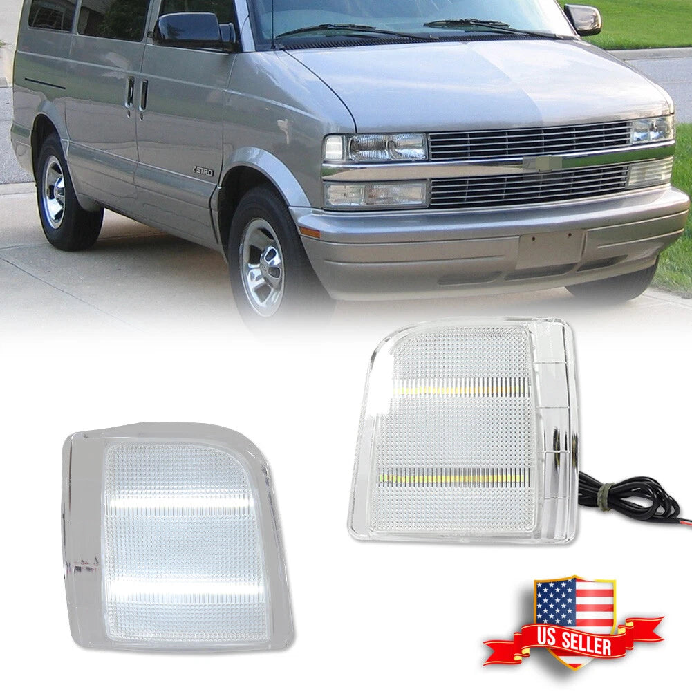 2X Clear White LED Side Corner Lights for Chevrolet Astro GMC Safari (1995–2005)