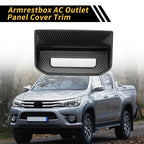 Carbon Fiber Pattern Air Vent Armrest AC Outlet Cover for Toyota Tundra (2022–2024)