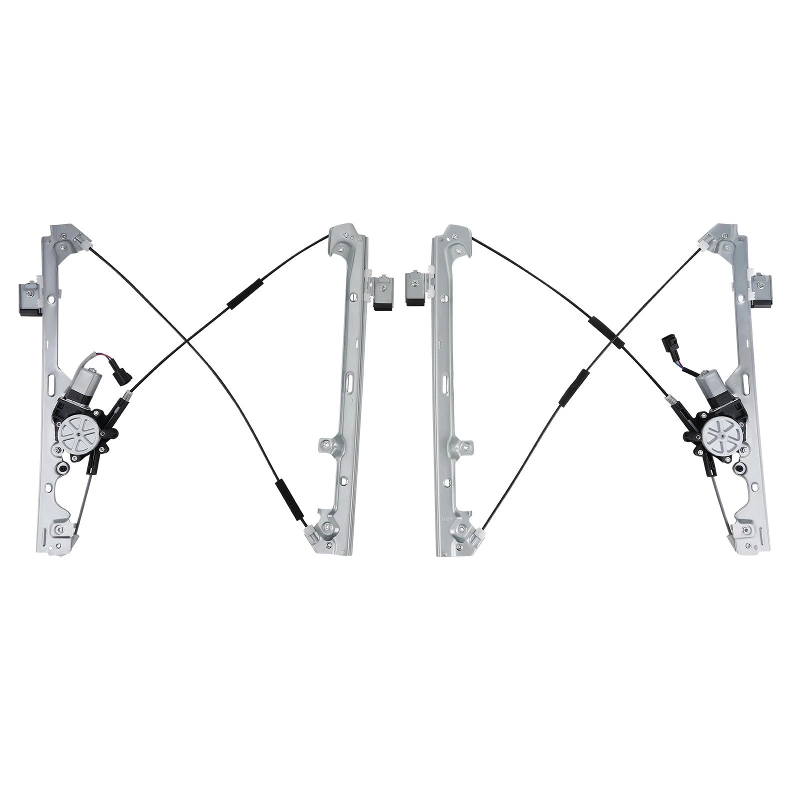 Set of 2 Front Window Regulators w/Motor for Chevy Silverado GMC Sierra (1999–2007)