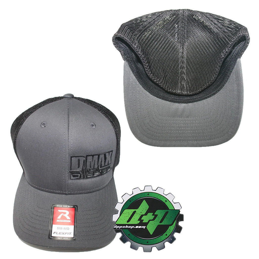 Duramax Diesel Hat for DMAX Truck (Flex Fit, Grey/Black Mesh, S/M)